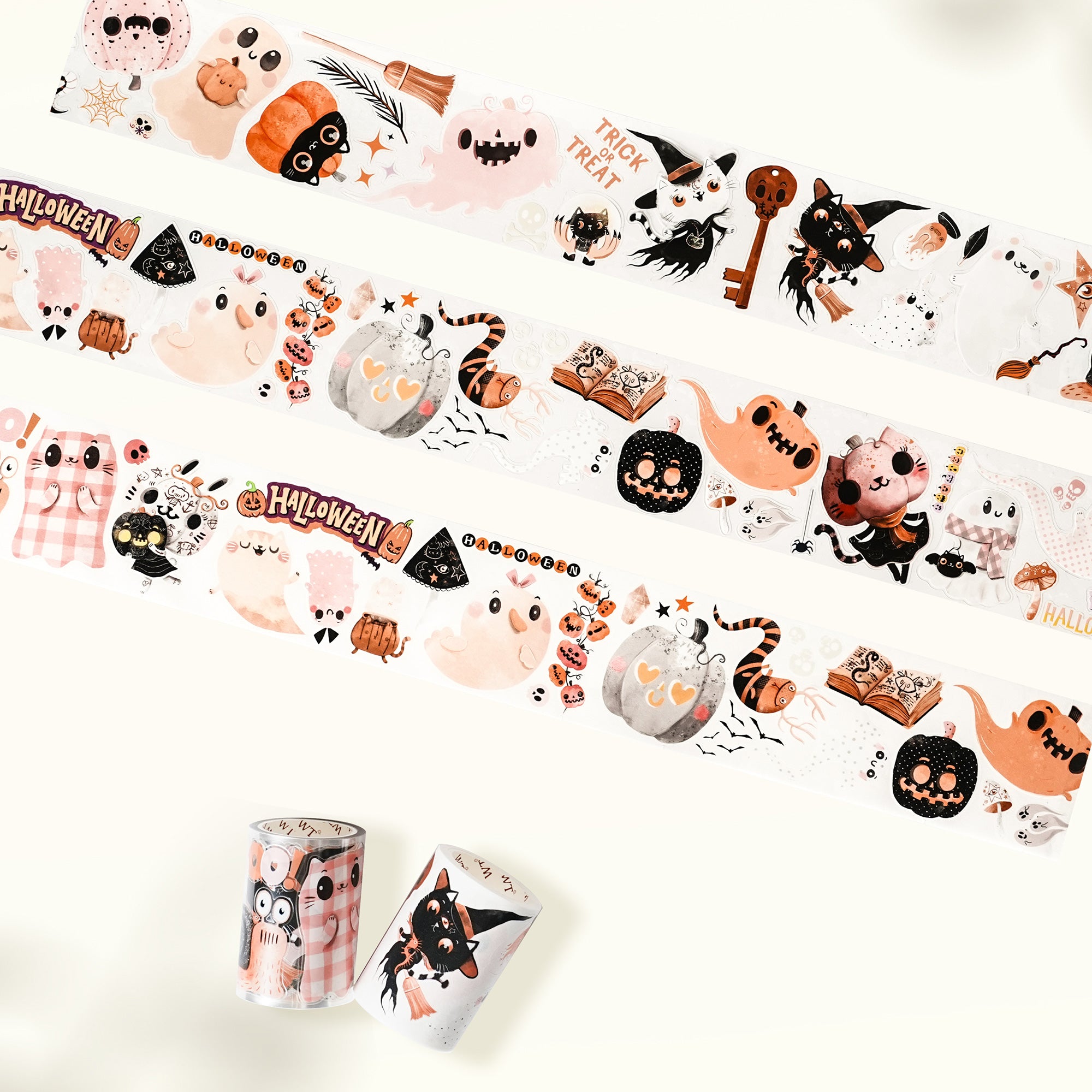 Pre-cut Boogie Boo Wide Washi/PET Tape | The Washi Tape Shop. Beautiful Washi and Decorative Tape For Bullet Journals, Gift Wrapping, Planner Decoration and DIY Projects