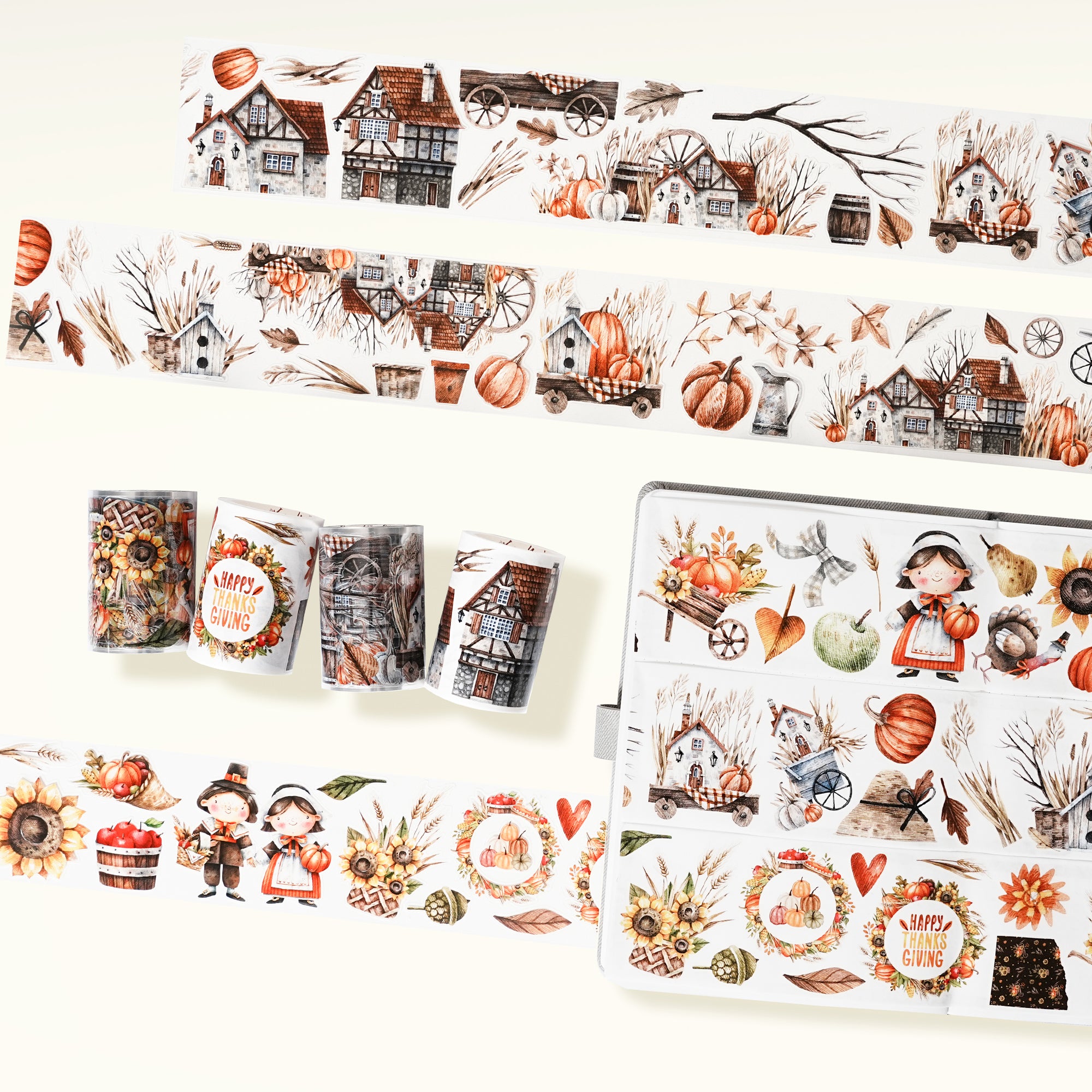 Pre-cut Autumn Homestead Bundle | The Washi Tape Shop. Beautiful Washi and Decorative Tape For Bullet Journals, Gift Wrapping, Planner Decoration and DIY Projects
