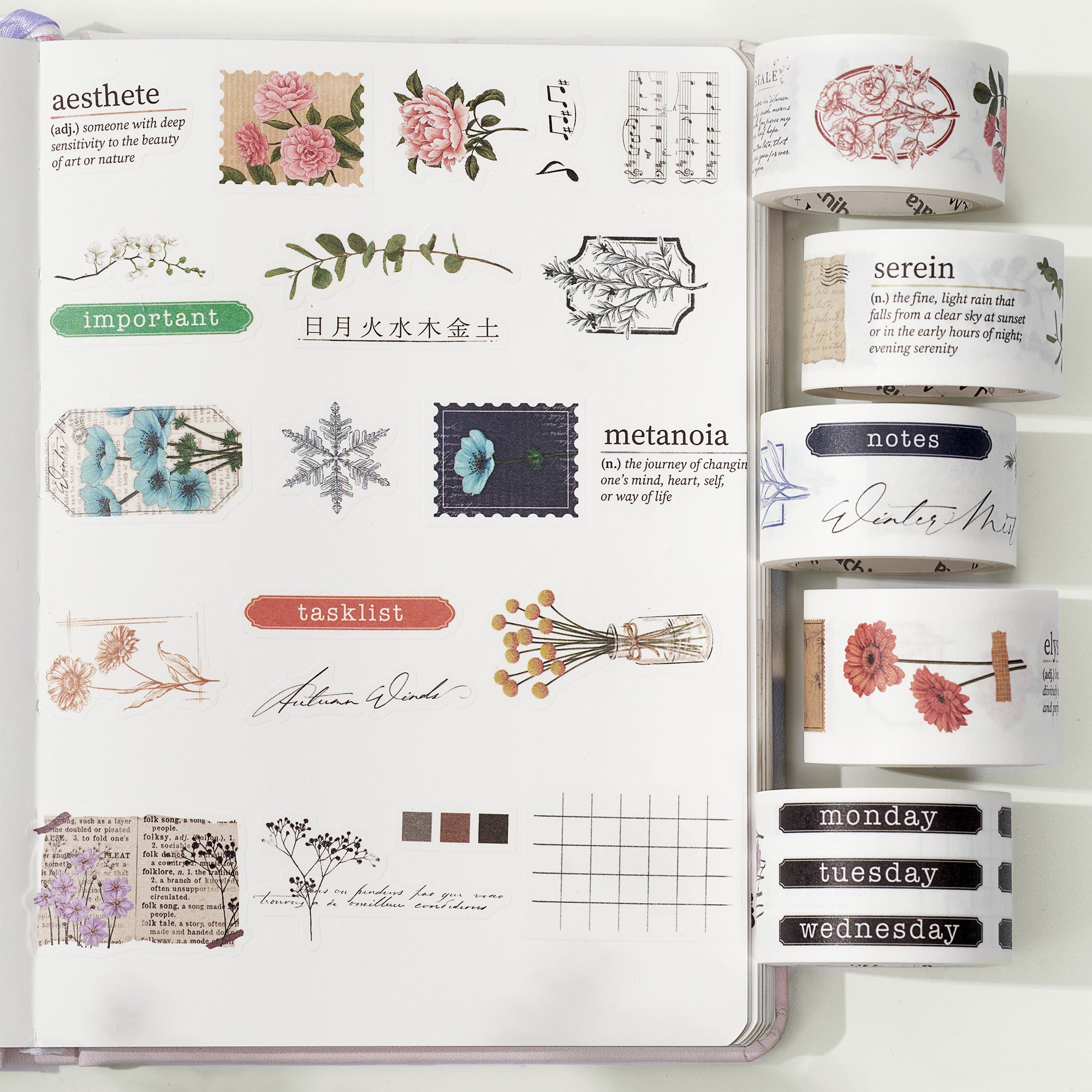 Washi Swatch Stickers  Bullet Journal Washi Tape Stickers
