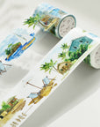 Pre-cut Summer Bliss Wide Washi/PET Tape | The Washi Tape Shop. Beautiful Washi and Decorative Tape For Bullet Journals, Gift Wrapping, Planner Decoration and DIY Projects