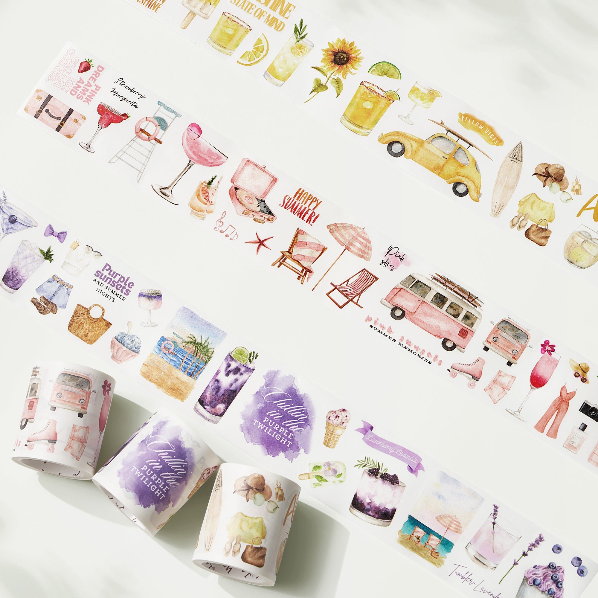 π Tropical Sips Washi Tape Sticker Set (100% off)