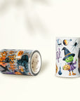 Pre-cut Haunted Night Wide Washi/PET Tape