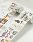 Pre-cut Cats and Books Wide Washi/PET Tape | The Washi Tape Shop. Beautiful Washi and Decorative Tape For Bullet Journals, Gift Wrapping, Planner Decoration and DIY Projects