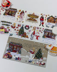 Pre-cut Yuletide Village Wide Washi/PET Tape (Seashell Gilded)