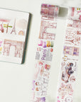 Pre-cut Parisian Charm Wide Washi/PET Tape | The Washi Tape Shop. Beautiful Washi and Decorative Tape For Bullet Journals, Gift Wrapping, Planner Decoration and DIY Projects