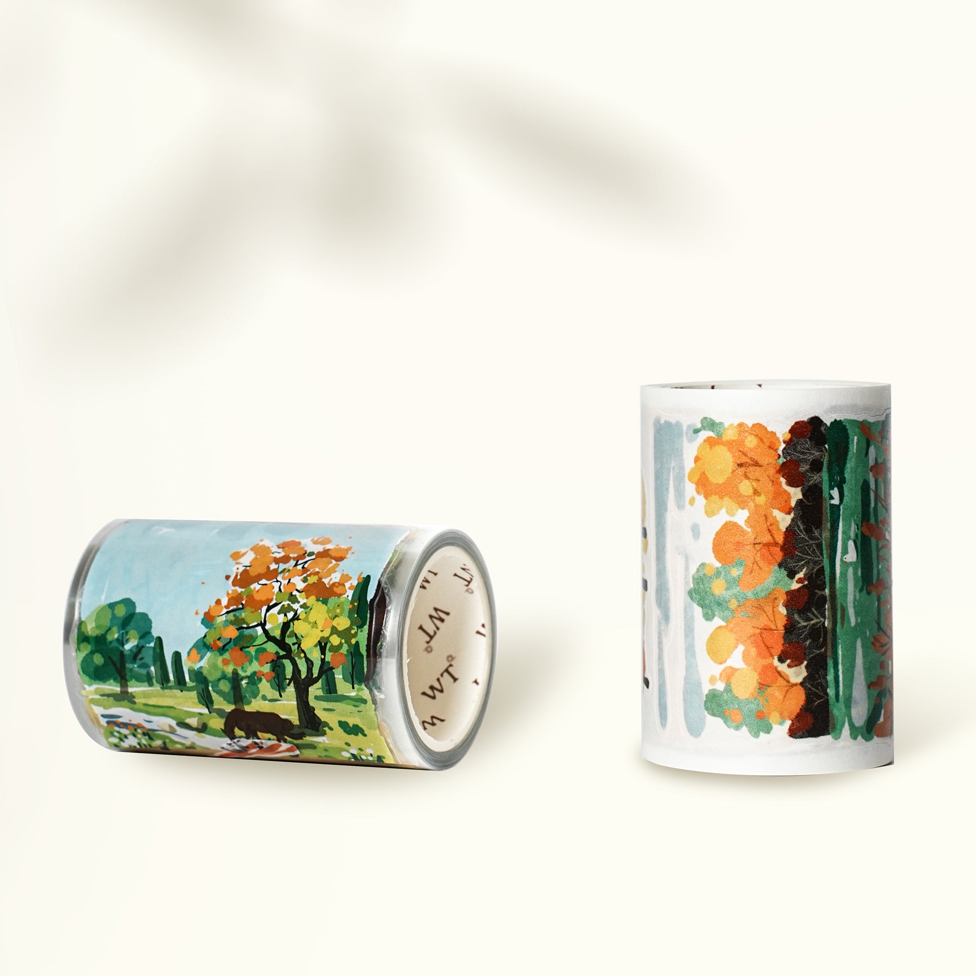 Pre-cut Amber Leaves Wide Washi/PET Tape | The Washi Tape Shop. Beautiful Washi and Decorative Tape For Bullet Journals, Gift Wrapping, Planner Decoration and DIY Projects