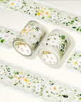 Pre-cut Petals en Blanc Wide PET Tape | The Washi Tape Shop. Beautiful Washi and Decorative Tape For Bullet Journals, Gift Wrapping, Planner Decoration and DIY Projects