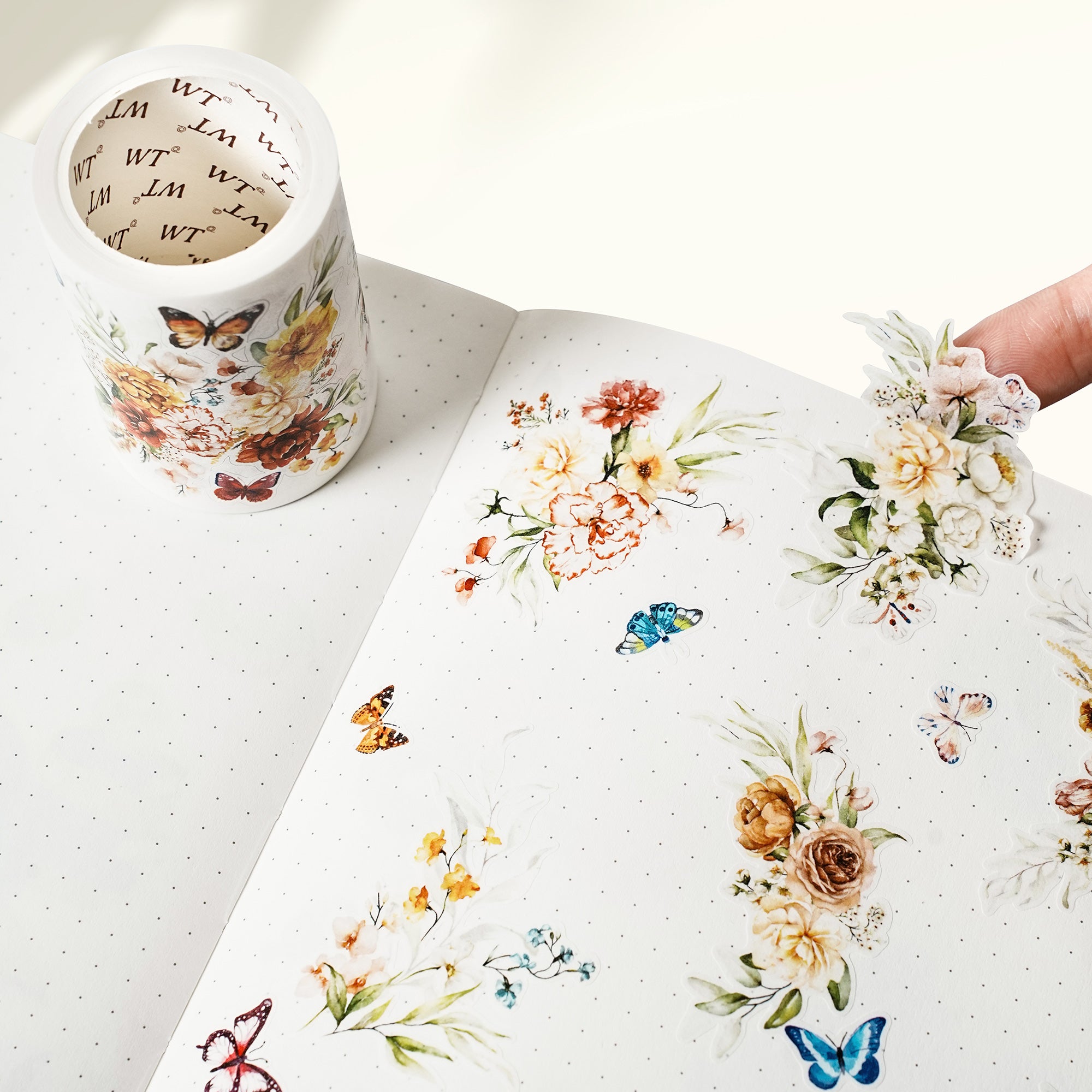 Pre-cut Floral Wave Wide Washi/PET Tape | The Washi Tape Shop. Beautiful Washi and Decorative Tape For Bullet Journals, Gift Wrapping, Planner Decoration and DIY Projects