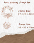 Petal Serenity Stamp Set | The Washi Tape Shop. Beautiful Washi and Decorative Tape For Bullet Journals, Gift Wrapping, Planner Decoration and DIY Projects