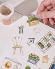 Pre-cut Summer Market Wide Washi/PET Tape