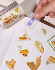 Pre-cut Autumn Pantry Wide Washi/PET Tape (Seashell Gilded)