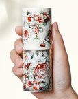 Pre-cut Holly Bloom Wide Washi/PET Tape | The Washi Tape Shop. Beautiful Washi and Decorative Tape For Bullet Journals, Gift Wrapping, Planner Decoration and DIY Projects