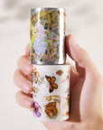Pre-cut Golden Harvest Wide Washi/PET Tape (Seashell Gilded)