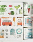 Summer Paradise Washi Tape Sticker Set | The Washi Tape Shop. Beautiful Washi and Decorative Tape For Bullet Journals, Gift Wrapping, Planner Decoration and DIY Projects