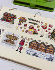 Pre-cut Yuletide Village Wide Washi/PET Tape (Seashell Gilded)