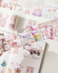 Pre-cut Parisian Charm Wide Washi/PET Tape | The Washi Tape Shop. Beautiful Washi and Decorative Tape For Bullet Journals, Gift Wrapping, Planner Decoration and DIY Projects