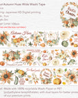 Pre-cut Autumn Hues Wide Washi/PET Tape | The Washi Tape Shop. Beautiful Washi and Decorative Tape For Bullet Journals, Gift Wrapping, Planner Decoration and DIY Projects