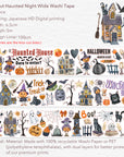 Pre-cut Haunted Night Wide Washi/PET Tape