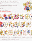 Pre-cut Sunlit Meadow Wide Washi/PET Tape | The Washi Tape Shop. Beautiful Washi and Decorative Tape For Bullet Journals, Gift Wrapping, Planner Decoration and DIY Projects