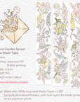 Pre-cut Garden Sprout Wide Washi/PET Tape
