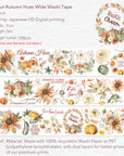 Pre-cut Autumn Hues Wide Washi/PET Tape