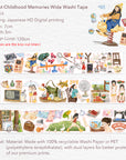 Pre-cut Childhood Memories Wide Washi/PET Tape | The Washi Tape Shop. Beautiful Washi and Decorative Tape For Bullet Journals, Gift Wrapping, Planner Decoration and DIY Projects