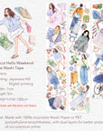 Pre-cut Hello Weekend Wide Washi/PET Tape