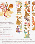 Pre-cut Autumn Reunion Wide Washi/PET Tape (GILDED)
