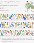 Pre-cut Velvet Voyage Wide Washi/PET Tape | The Washi Tape Shop. Beautiful Washi and Decorative Tape For Bullet Journals, Gift Wrapping, Planner Decoration and DIY Projects