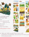 Pre-cut Amber Leaves Wide Washi/PET Tape | The Washi Tape Shop. Beautiful Washi and Decorative Tape For Bullet Journals, Gift Wrapping, Planner Decoration and DIY Projects