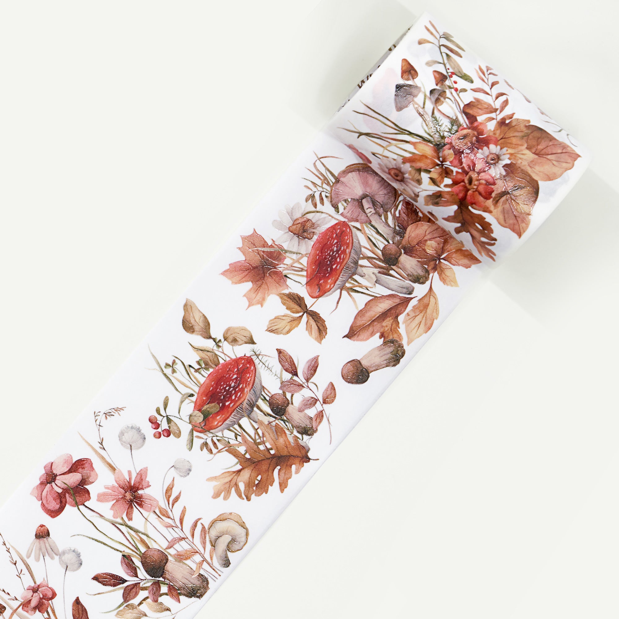 Mushroom Meadow Wide Washi / PET Tape | The Washi Tape Shop. Beautiful Washi and Decorative Tape For Bullet Journals, Gift Wrapping, Planner Decoration and DIY Projects