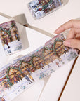 Pre-cut Yuletide Glow Wide Washi/PET Tape (Seashell Gilded)