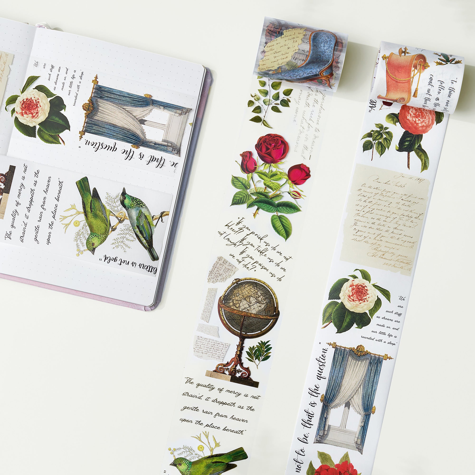 Macbeth&#39;s Manuscripts Wide Washi / PET Tape | The Washi Tape Shop. Beautiful Washi and Decorative Tape For Bullet Journals, Gift Wrapping, Planner Decoration and DIY Projects