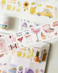 Tropical Sips Washi Tape Sticker Set | The Washi Tape Shop. Beautiful Washi and Decorative Tape For Bullet Journals, Gift Wrapping, Planner Decoration and DIY Projects