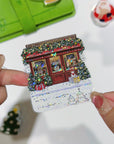 Pre-cut Yuletide Village Wide Washi/PET Tape (Seashell Gilded)