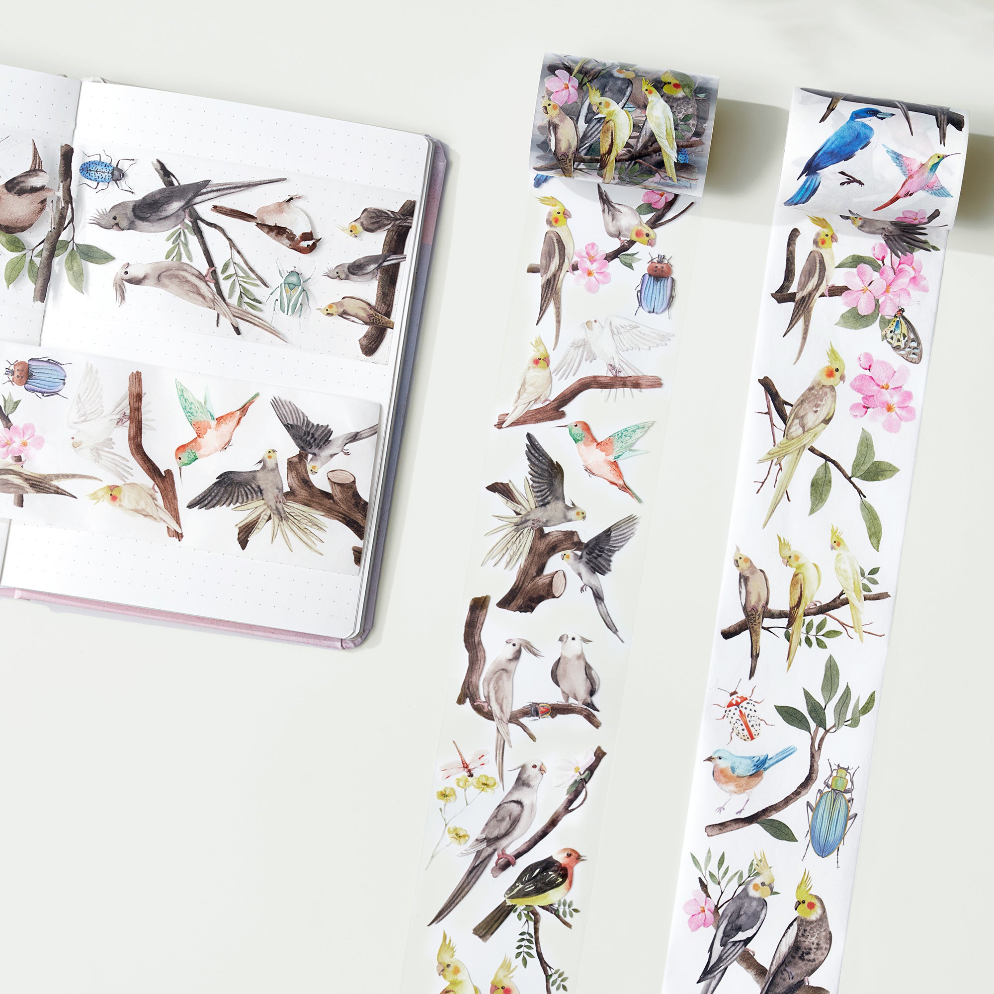 Cockatiel Wide Washi / PET Tape | The Washi Tape Shop. Beautiful Washi and Decorative Tape For Bullet Journals, Gift Wrapping, Planner Decoration and DIY Projects