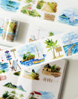Pre-cut Summer Bliss Wide Washi/PET Tape | The Washi Tape Shop. Beautiful Washi and Decorative Tape For Bullet Journals, Gift Wrapping, Planner Decoration and DIY Projects