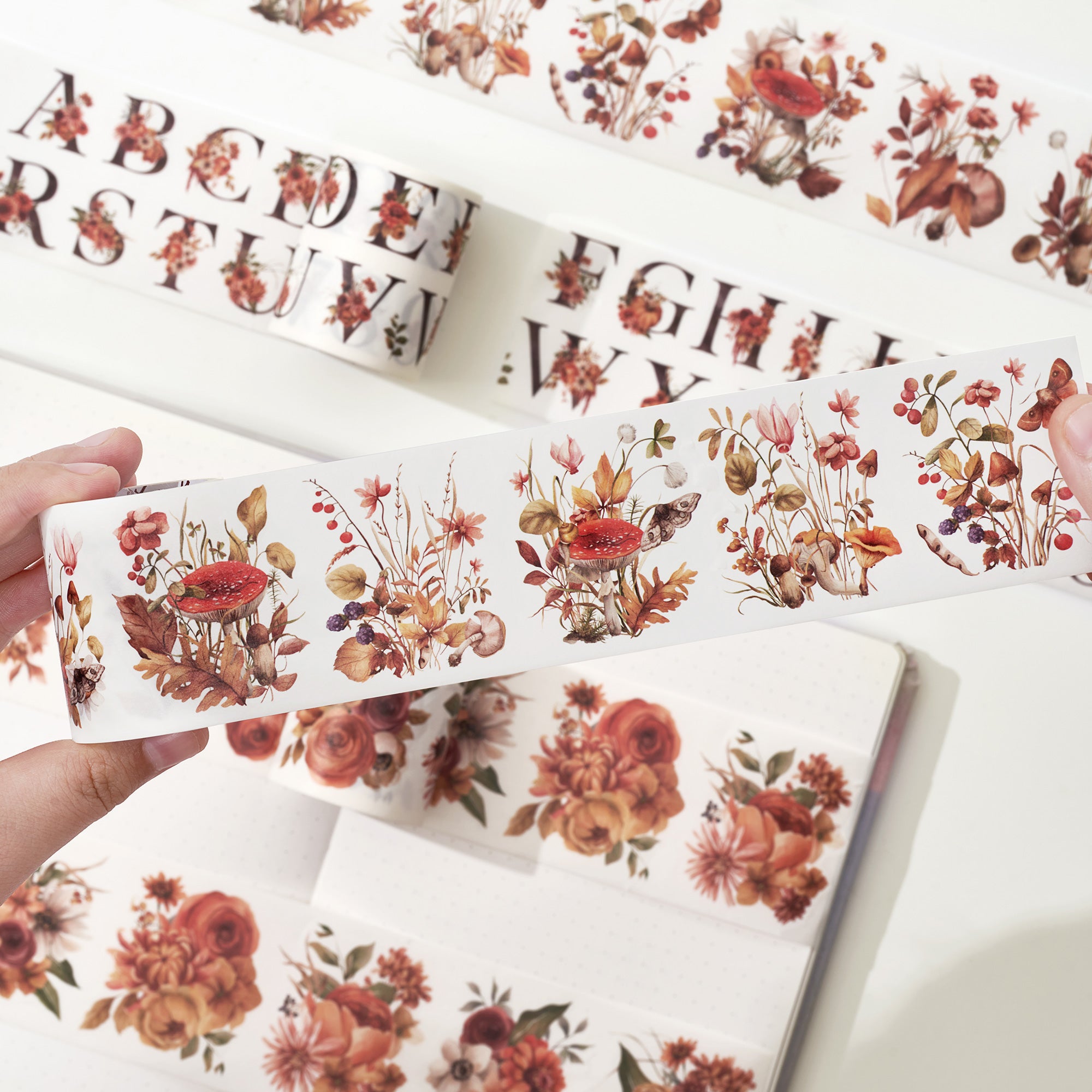 Rustic Botanical Washi Tape Sticker Set | The Washi Tape Shop. Beautiful Washi and Decorative Tape For Bullet Journals, Gift Wrapping, Planner Decoration and DIY Projects