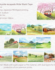 Countryside Escapade Wide Washi/PET Tape | The Washi Tape Shop. Beautiful Washi and Decorative Tape For Bullet Journals, Gift Wrapping, Planner Decoration and DIY Projects