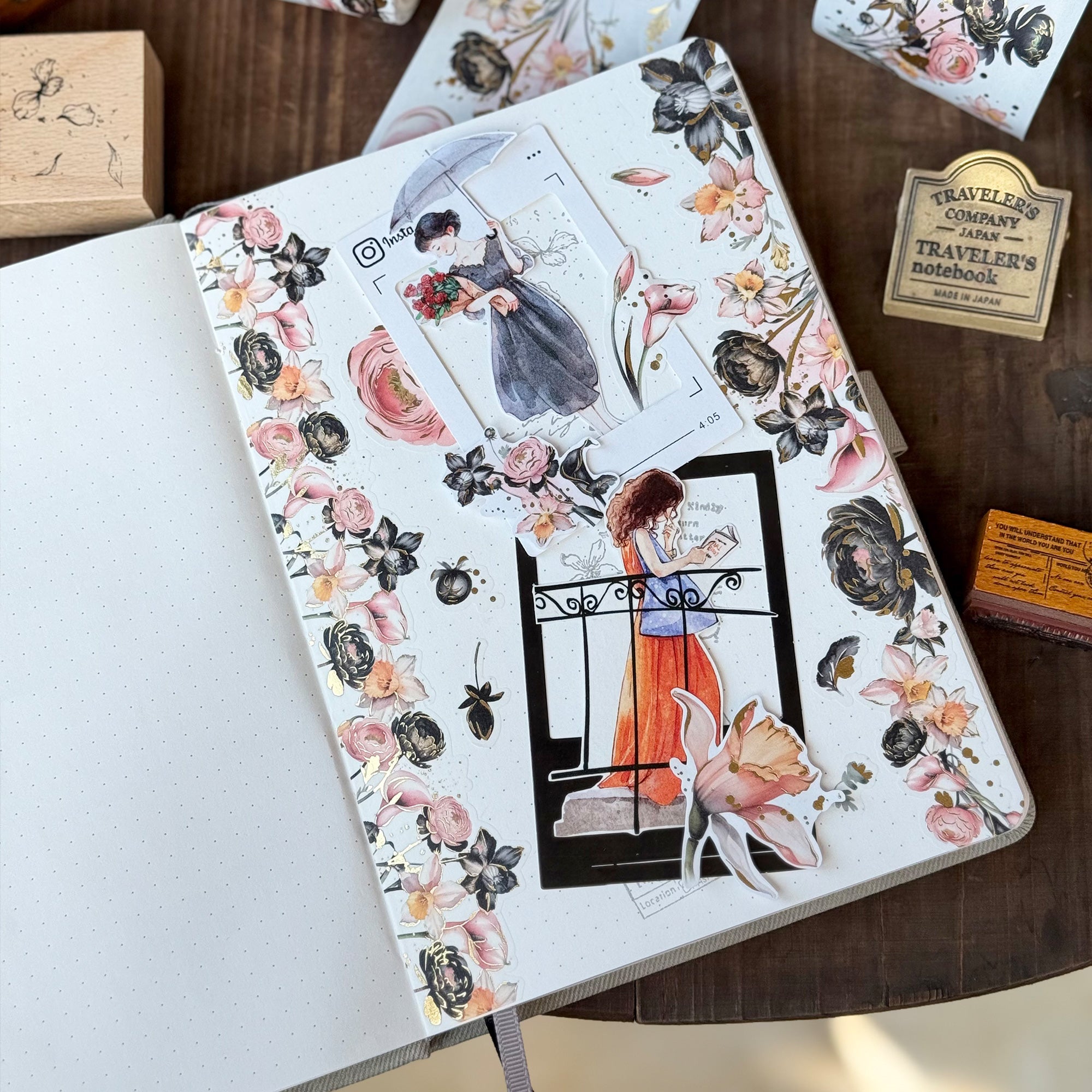 Auric Rose Washi Tape Sticker Set (GILDED) | The Washi Tape Shop. Beautiful Washi and Decorative Tape For Bullet Journals, Gift Wrapping, Planner Decoration and DIY Projects