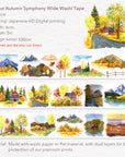 Pre-cut Autumn Symphony Wide Washi/PET Tape | The Washi Tape Shop. Beautiful Washi and Decorative Tape For Bullet Journals, Gift Wrapping, Planner Decoration and DIY Projects