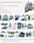 Pre-cut Winter Whispers Wide Washi/PET Tape | The Washi Tape Shop. Beautiful Washi and Decorative Tape For Bullet Journals, Gift Wrapping, Planner Decoration and DIY Projects