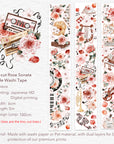 Pre-cut Rose Sonata Wide Washi/PET Tape | The Washi Tape Shop. Beautiful Washi and Decorative Tape For Bullet Journals, Gift Wrapping, Planner Decoration and DIY Projects