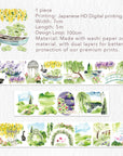 Monet's Garden Wide Washi / PET Tape | The Washi Tape Shop. Beautiful Washi and Decorative Tape For Bullet Journals, Gift Wrapping, Planner Decoration and DIY Projects