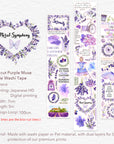 Pre-cut Purple Muse Wide Washi/PET Tape | The Washi Tape Shop. Beautiful Washi and Decorative Tape For Bullet Journals, Gift Wrapping, Planner Decoration and DIY Projects