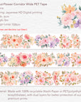 Pre-cut Flower Corridor Wide Washi / PET Tape