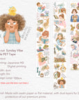 Pre-cut Sunday Vibe Wide Washi/PET Tape | The Washi Tape Shop. Beautiful Washi and Decorative Tape For Bullet Journals, Gift Wrapping, Planner Decoration and DIY Projects