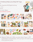 Pre-cut Childhood Memories Wide Washi/PET Tape