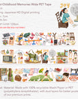 Pre-cut Childhood Memories Wide Washi/PET Tape | The Washi Tape Shop. Beautiful Washi and Decorative Tape For Bullet Journals, Gift Wrapping, Planner Decoration and DIY Projects