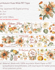 Pre-cut Autumn Hues Wide Washi/PET Tape